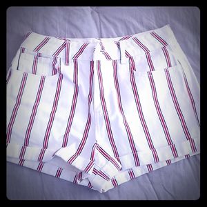 Red, White, Blue Pac Sun Denim Shorts
